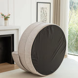 Modern Oversized Round Barrel Accent Chair With Ottoman - Furniture Home Direct