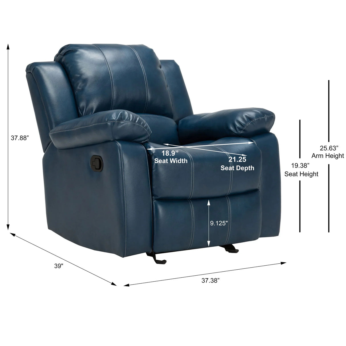 Charlotte - Glider Recliner With Classic Style - Furniture Home Direct