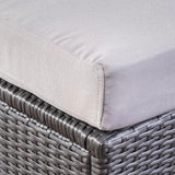 7 Person Outdoor Seating Group With Cushions - Gray / Silver