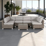 Outdoor Wicker Seating Group With Cushions - Furniture Home Direct