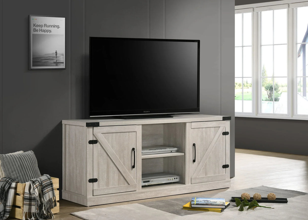 Salma - 58" Wide TV Stand With 2 Open Shelves And 2 Cabinets - Furniture Home Direct