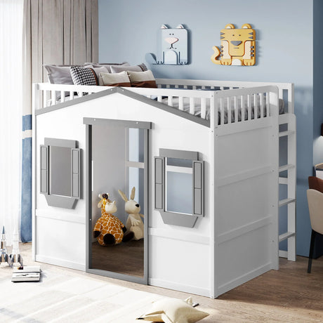 Elegant House Loft Bed With Ladder - Furniture Home Direct