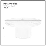 Round Coffee Table With Cylindrical Leg Dark Brown - Furniture Home Direct