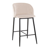 Fran - Contemporary Fixed Height Counter Stool (Set of 2) - Furniture Home Direct