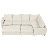 121.3" Modular Sleeper Sectional - Beige - Furniture Home Direct