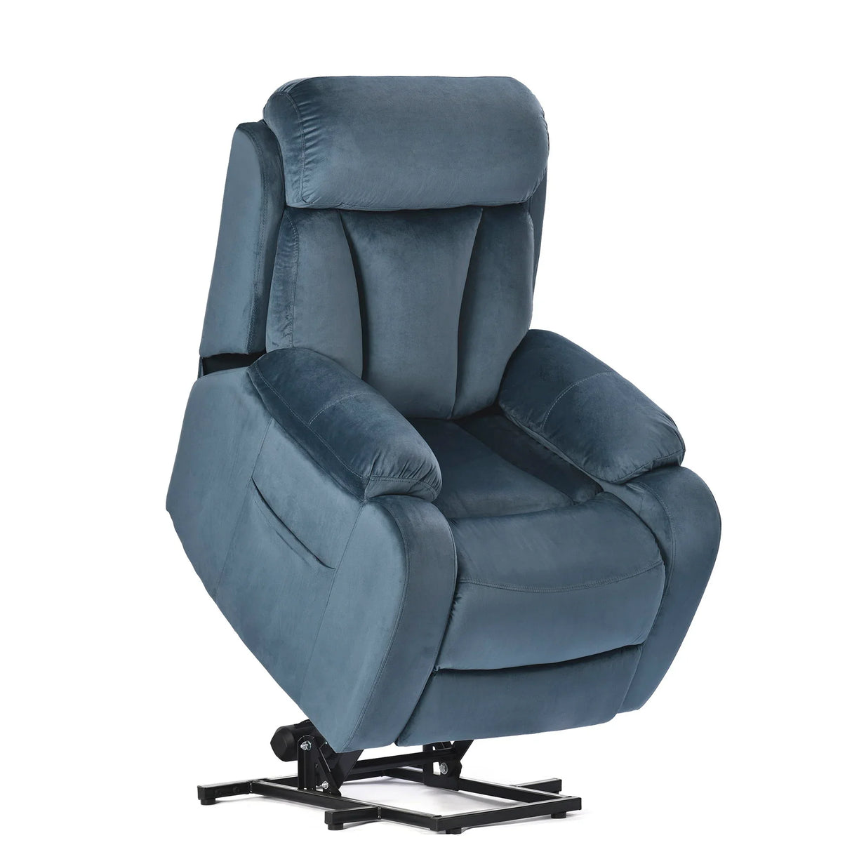 Power Lift Chair Recliner With Remote Control - Navy Blue - Furniture Home Direct