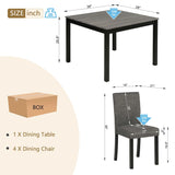 Modern Dining Table Set With Upholstered Chairs For Dining Room - Furniture Home Direct