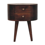 Rounded Bedside Table - Furniture Home Direct