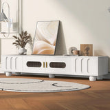 Modern TV Stand For TVs Up To 80", 2 Drawers And Cabinet - Furniture Home Direct