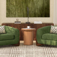 Kenzie - Fluted Pillar Round Accent Side Table - Light Natural Brown - Furniture Home Direct