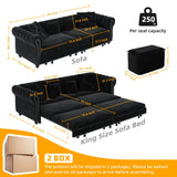 3 In 1 Pull Out Convertible Sleeper Sofa Bed - Furniture Home Direct