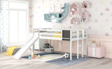 Loft Bed With Slide, Stair And Chalkboard - Furniture Home Direct