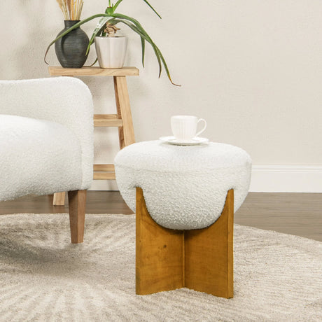Bali - Round Upholstered Ottoman - Furniture Home Direct