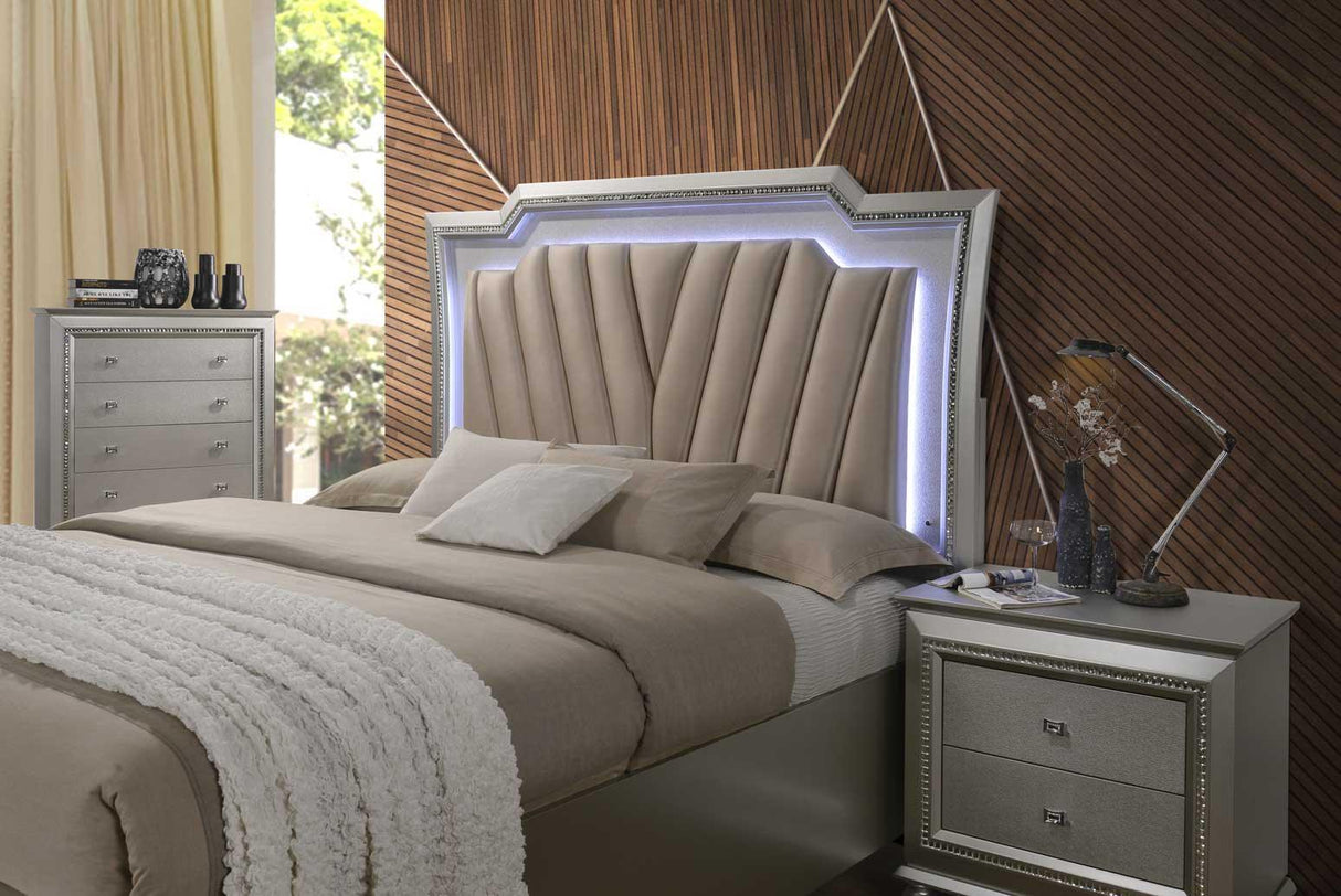 Kaitlyn - Bed With LED & Storage - Furniture Home Direct