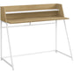 Computer Desk For Home Office, Laptop, Storage Shelves, Marble Look Contemporary & Modern - Furniture Home Direct