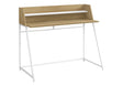 Computer Desk For Home Office, Laptop, Storage Shelves, Marble Look Contemporary & Modern - Furniture Home Direct