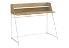 Computer Desk For Home Office, Laptop, Storage Shelves, Marble Look Contemporary & Modern - Furniture Home Direct