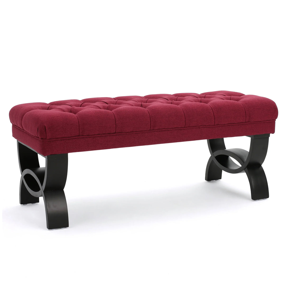 HILTON Bench with Button-Tufted Diamond Stitching - Furniture Home Direct