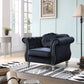 Chic Transitional Flared Arm Chair - Furniture Home Direct