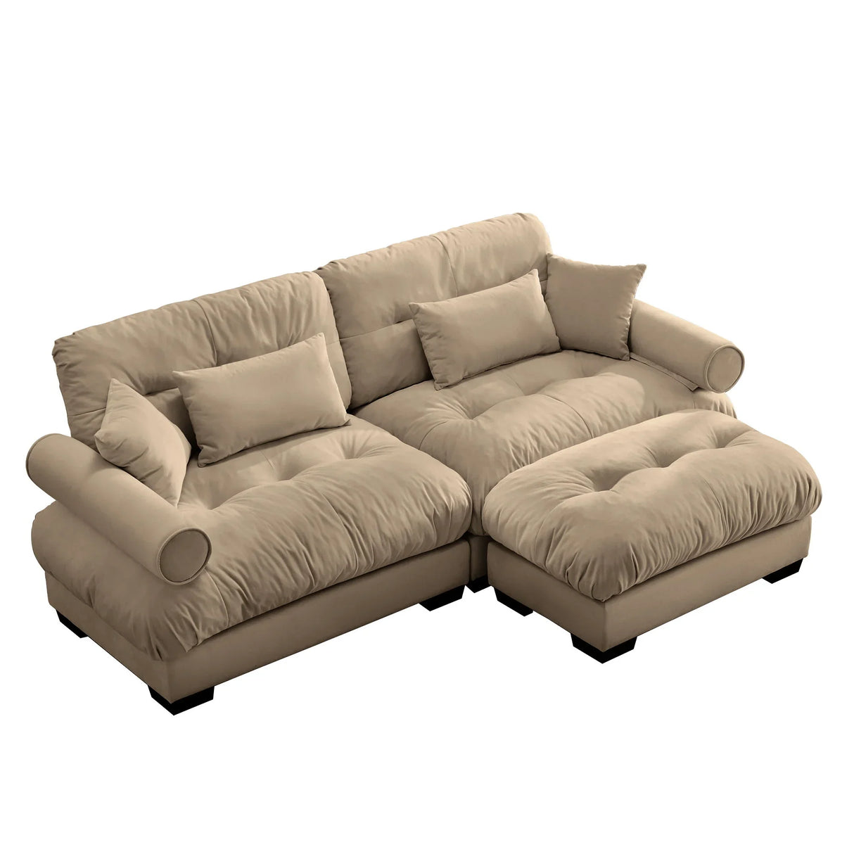 Super Comfort Oversized Modular Sectional Sofa With Movable Ottoman - Furniture Home Direct