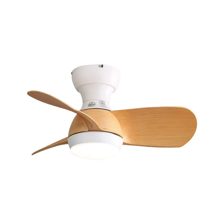 23" Bedroom Ceiling Fan With 3 Color Dimmable 3 ABS Blades Remote Control Dc Motor Black With 18W Led Light - Furniture Home Direct