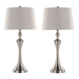 Flint - Contemporary Table Lamp Built In USB Port (Set of 2) - Furniture Home Direct