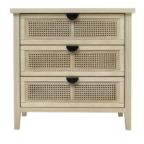 3 Drawer Cabinet, Suitable For Bedroom - Natural - Furniture Home Direct