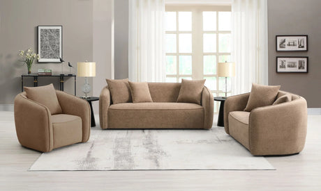Keith - Chenille 3 Piece Living Room Set (Comes With Matching Color Toss Pillows) - Furniture Home Direct