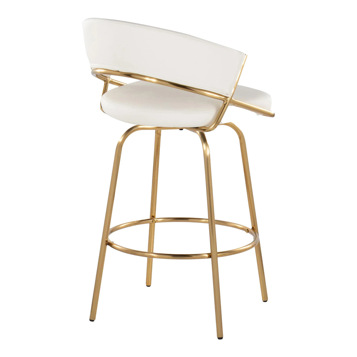 Jie - Glam Fixed Height Counter Stool (Set of 2) - Furniture Home Direct