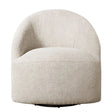 Upholstered 360 Degree Swivel Chair - Cream - Furniture Home Direct