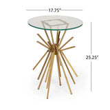 Starburst Side Table With Gold Legs - Furniture Home Direct