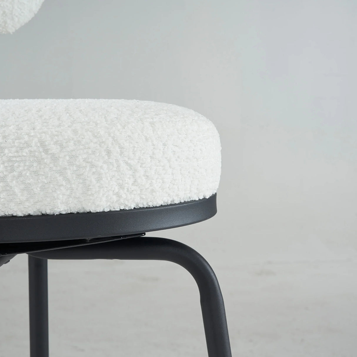 Counter Height Bar Stool Swivel Fabric Upholstery White - Furniture Home Direct
