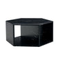 Hexagonal Coffee Table With Characteristic Pattern Stickers And Multi-Hole Design For Extra Storage - Furniture Home Direct