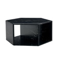 Hexagonal Coffee Table With Characteristic Pattern Stickers And Multi-Hole Design For Extra Storage - Furniture Home Direct