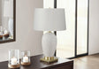 Lighting, Table Lamp, Ceramic, Transitional - White - Furniture Home Direct