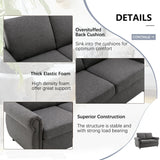 Sleeper Sofa With Twin Size Memory Mattress With Two USB Ports - Gray - Furniture Home Direct