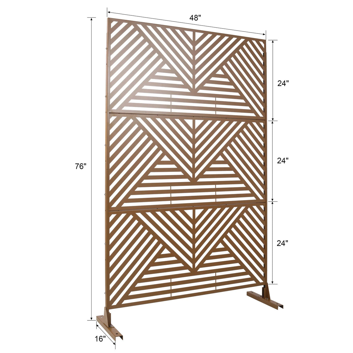 Freestanding Outdoor & Indoor Freestanding Metal Privacy Screen - Furniture Home Direct