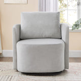 360° Modern Swivel Chair With Upholstered Curved Design - Furniture Home Direct