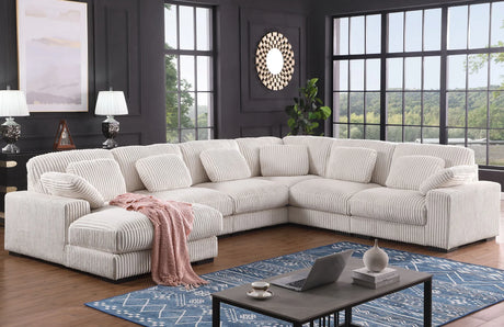 Nadine - Corduroy Modular Corner Sectional Sofa With Left Facing Chaise - Furniture Home Direct