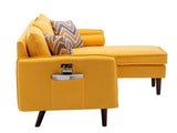 Mia - Sectional Sofa Chaise With USB Charger And Pillows - Furniture Home Direct