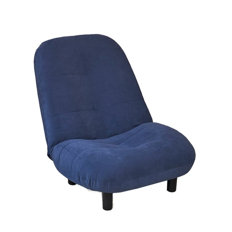 Single Sofa Reclining Japanese Chair Lazy Sofa Tatami Balcony Adjustable Chair - Navy Blue - Furniture Home Direct