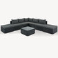 8 Pieces Outdoor Patio Furniture Conversation Wicker Sofa Set - Furniture Home Direct