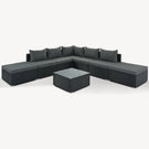 8 Pieces Outdoor Patio Furniture Conversation Wicker Sofa Set - Furniture Home Direct
