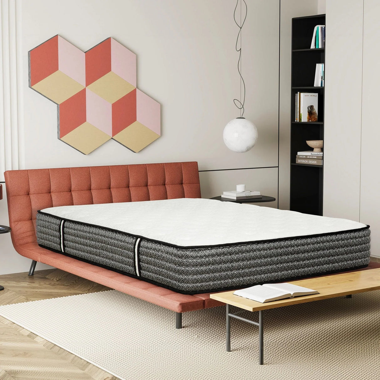 Premium 12" Queen Size Hybrid Mattress In A Box Soft Gel Memory Foam Top With Cooling Technology - Gray / White - Furniture Home Direct