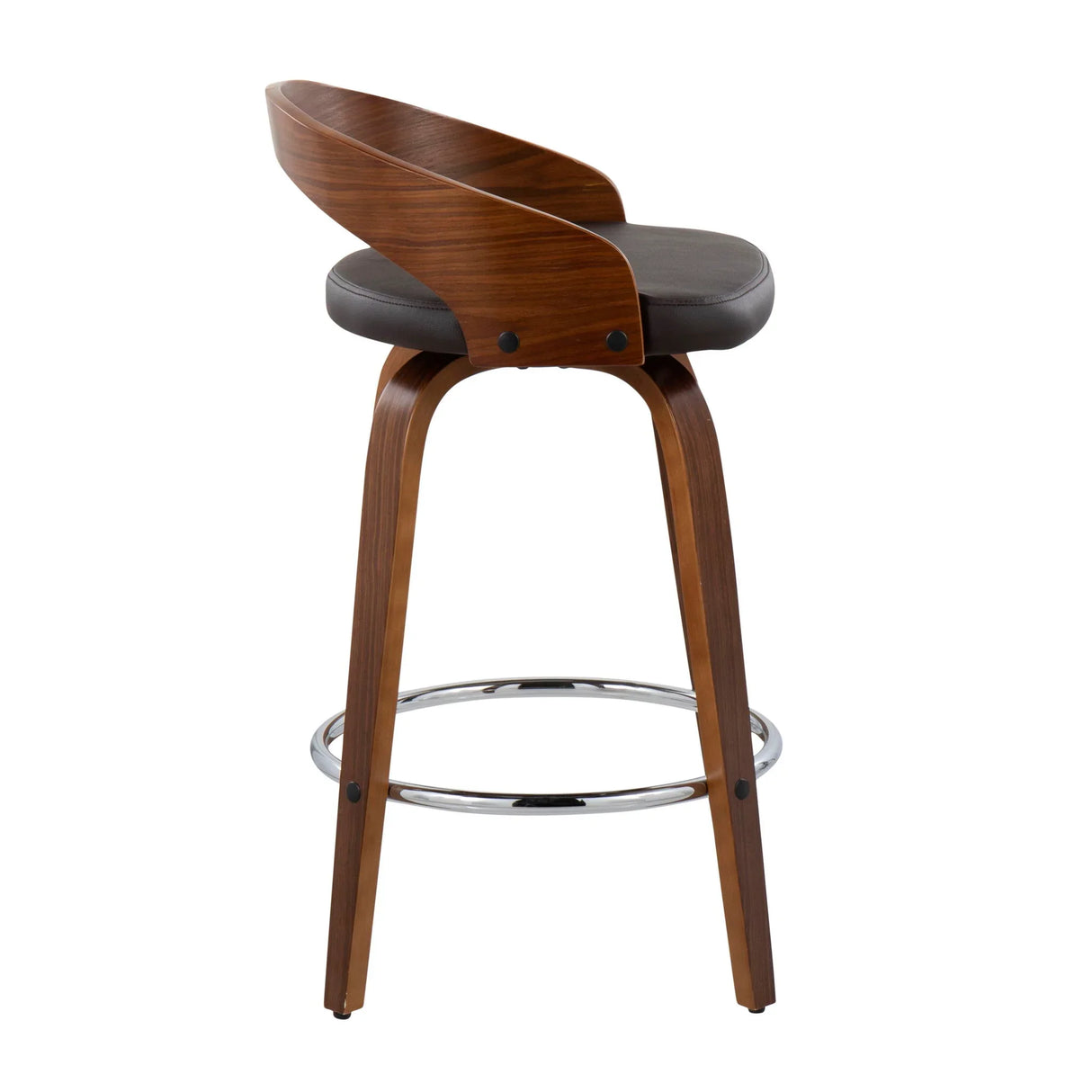 Grotto - Mid-Century Modern, Counter Stool With Swivel (Set of 2) - Furniture Home Direct