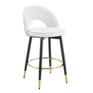 Upholstered Rotatable Bar Chair With Metal Legs For Dining Room - Furniture Home Direct