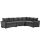 L-Shaped Sofa Convertible Sofa Bed Pull Out Sofa Sleeper With Two Back Pillows, Two USB Ports And Two Power Sockets For Living Room - Furniture Home Direct