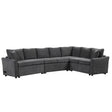 L-Shaped Sofa Convertible Sofa Bed Pull Out Sofa Sleeper With Two Back Pillows, Two USB Ports And Two Power Sockets For Living Room - Furniture Home Direct