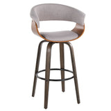 Vintage Mod - Mid Century Modern Fixed Height Barstool With Swivel & Round Footrest (Set of 2) - Furniture Home Direct