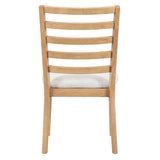 Dining Set Round Wood Table With Ladder Back Chairs Natural - Furniture Home Direct